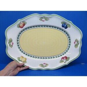 Villeroy & Boch French Garden Fleurence 17" Oval Serving Platter Fruit Germany